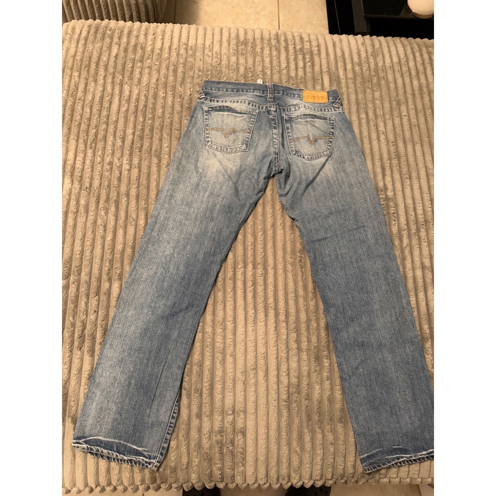 Guess Jeans Rebel Straight Leg Mens 30 Medium Wash Blue Denim Cotton JA5118 - Picture 5 of 12